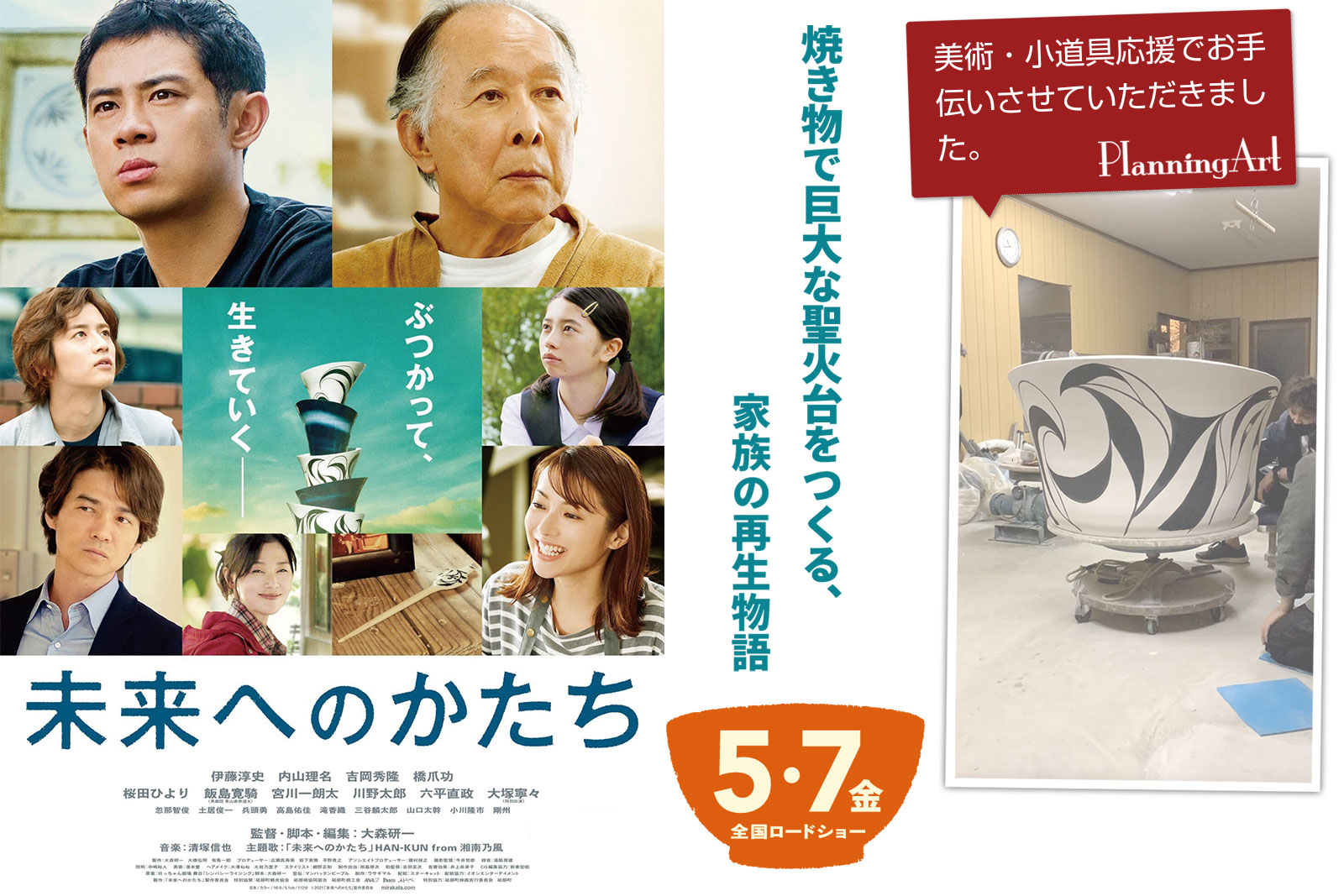映画未来へのかたちで美術・小道具応援